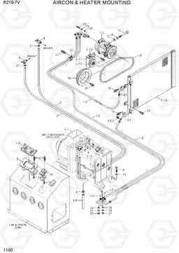 1100 AIRCON & HEATER MOUNTING R210-7V(INDIA), Hyundai