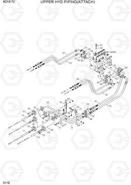 3110 UPPER HYD PIPING(ATTACH) R210-7V(INDIA), Hyundai