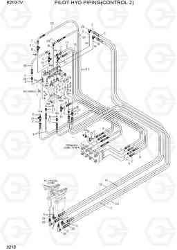 3210 PILOT HYD PIPING(CONTROL 2) R210-7V(INDIA), Hyundai