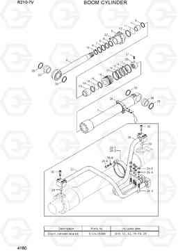 4180 BOOM CYLINDER R210-7V(INDIA), Hyundai