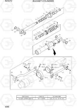 4200 BUCKET CYLINDER R210-7V(INDIA), Hyundai