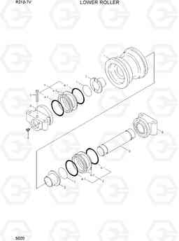 5020 LOWER ROLLER R210-7V(INDIA), Hyundai