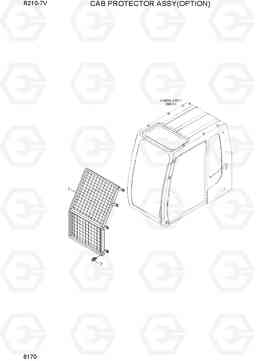 6170 CAB PROTECTOR ASSY(OPTION) R210-7V(INDIA), Hyundai