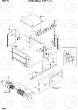 6220 SIDE COWL ASSY(LH) R210-7V(INDIA), Hyundai