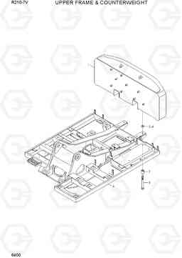 6400 UPPER FRAME & COUNTERWEIGHT R210-7V(INDIA), Hyundai