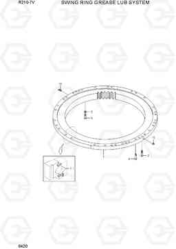 6420 SWING RING GREASE LUB SYSTEM R210-7V(INDIA), Hyundai