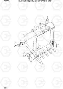 7310 BUCKET(0.92M3 SAE HEAPED, STD) R210-7V(INDIA), Hyundai