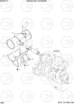 1040 EXHAUST SYSTEM R220LC-7(INDIA), Hyundai