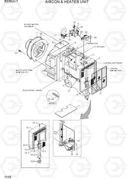 1110 AIRCON & HEATER UNIT R220LC-7(INDIA), Hyundai