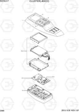 2090 CLUSTER(-#0463) R220LC-7(INDIA), Hyundai