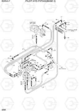3250 PILOT HYD PIPING(BASE 3) R220LC-7(INDIA), Hyundai