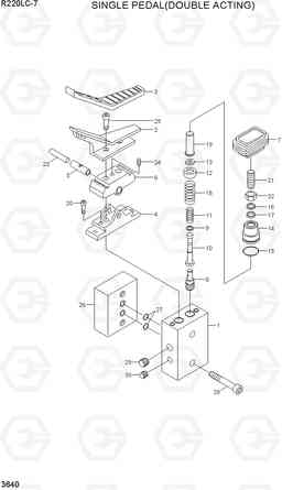3640 SINGLE PEDAL(DOUBLE ACTING) R220LC-7(INDIA), Hyundai
