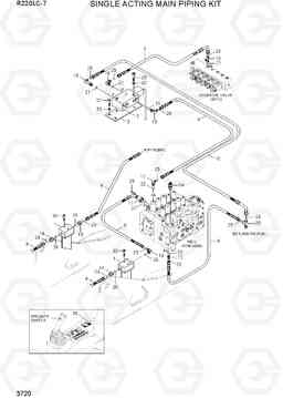 3720 SINGLE ACTING MAIN PIPING KIT R220LC-7(INDIA), Hyundai