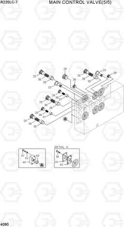 4090 MAIN CONTROL VALVE(5/5) R220LC-7(INDIA), Hyundai