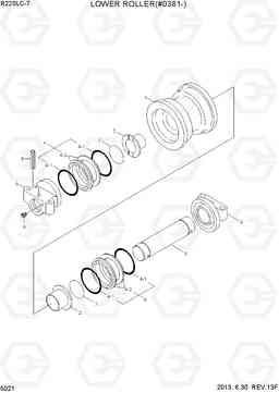 5021 LOWER ROLLER(#0382-) R220LC-7(INDIA), Hyundai