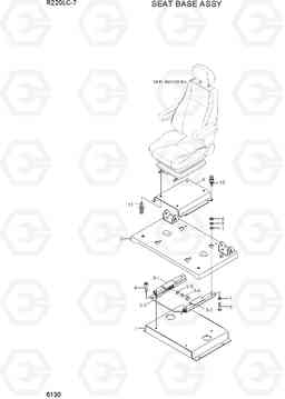 6130 SEAT BASE ASSY R220LC-7(INDIA), Hyundai