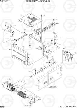 6220 SIDE COWL ASSY(LH) R220LC-7(INDIA), Hyundai