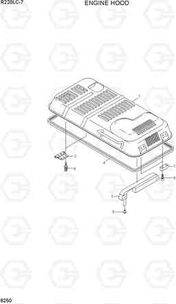 6250 ENGINE HOOD R220LC-7(INDIA), Hyundai