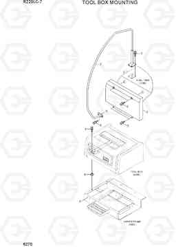 6270 TOOL BOX MOUNTING R220LC-7(INDIA), Hyundai