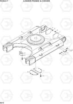 6410 LOWER FRAME & COVER R220LC-7(INDIA), Hyundai