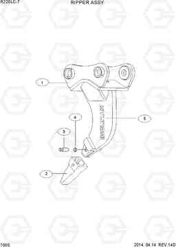 7005 RIPPER ASSY R220LC-7(INDIA), Hyundai