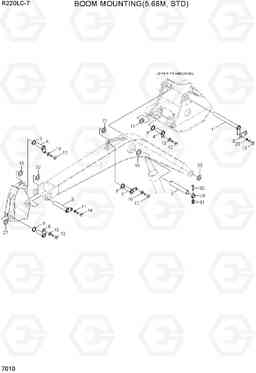 7010 BOOM MOUNTING(5.68M, STD) R220LC-7(INDIA), Hyundai