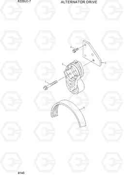 9140 ALTERNATOR DRIVE R220LC-7(INDIA), Hyundai