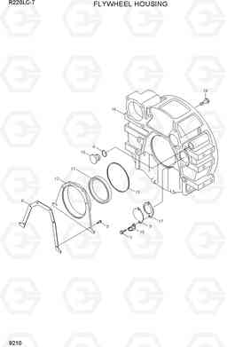 9210 FLYWHEEL HOUSING R220LC-7(INDIA), Hyundai