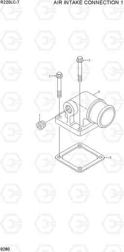 9280 AIR INTAKE CONNECTION 1 R220LC-7(INDIA), Hyundai