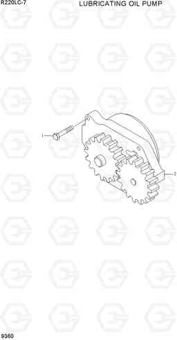 9360 LUBRICATING OIL PUMP R220LC-7(INDIA), Hyundai