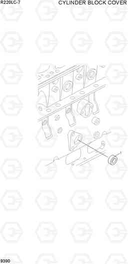 9390 CYLINDER BLOCK COVER R220LC-7(INDIA), Hyundai