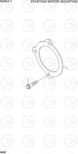 9490 STARTING MOTOR MOUNTING R220LC-7(INDIA), Hyundai