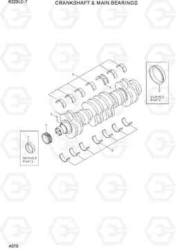 A070 CRANKSHAFT & MAIN BEARINGS R220LC-7(INDIA), Hyundai