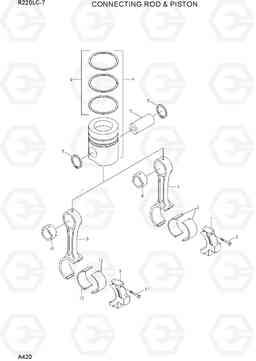 A420 CONNECTING ROD & PISTON R220LC-7(INDIA), Hyundai