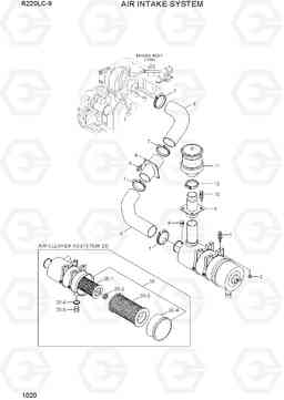 1020 AIR INTAKE SYSTEM R220LC-9(INDIA), Hyundai