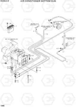 1085 AIR CONDITIONER BOTTOM SUB R220LC-9(INDIA), Hyundai