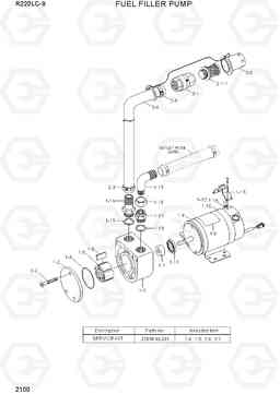 2100 FUEL FILLER PUMP R220LC-9(INDIA), Hyundai