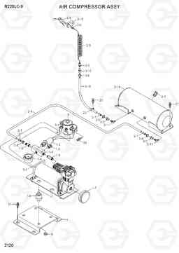 2120 AIR COMPRESSOR ASSY R220LC-9(INDIA), Hyundai