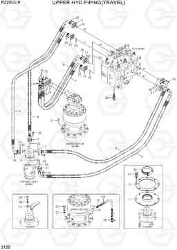 3120 UPPER HYD PIPING(TRAVEL) R220LC-9(INDIA), Hyundai