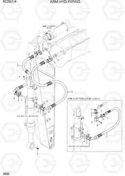 3500 ARM HYD PIPING R220LC-9(INDIA), Hyundai