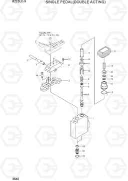 3640 SINGLE PEDAL(DOUBLE ACTING) R220LC-9(INDIA), Hyundai