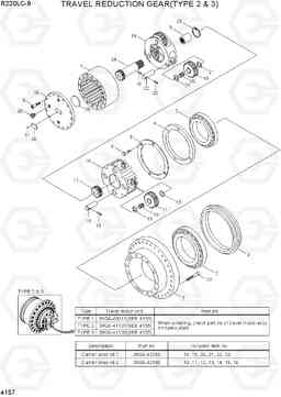 4157 TRAVEL REDUCTION GEAR(TYPE 2 & 3) R220LC-9(INDIA), Hyundai