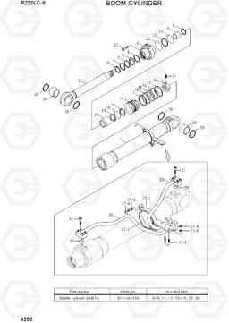 4200 BOOM CYLINDER R220LC-9(INDIA), Hyundai