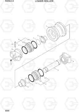 5020 LOWER ROLLER R220LC-9(INDIA), Hyundai