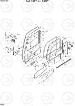 6050 CAB ASSY(4/4, DOOR) R220LC-9(INDIA), Hyundai