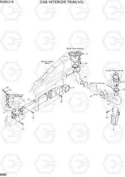 6080 CAB INTERIOR TRIM(1/3) R220LC-9(INDIA), Hyundai