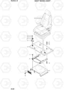 6140 SEAT BASE ASSY R220LC-9(INDIA), Hyundai