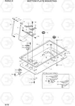 6170 BOTTOM PLATE MOUNTING R220LC-9(INDIA), Hyundai