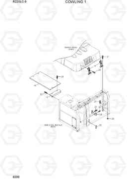 6200 COWLING 1 R220LC-9(INDIA), Hyundai