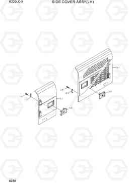 6230 SIDE COVER ASSY(LH) R220LC-9(INDIA), Hyundai